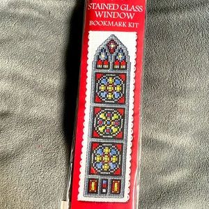 Stained-Glass Window Cross-Stitch Bookmark Kit made in Scotland